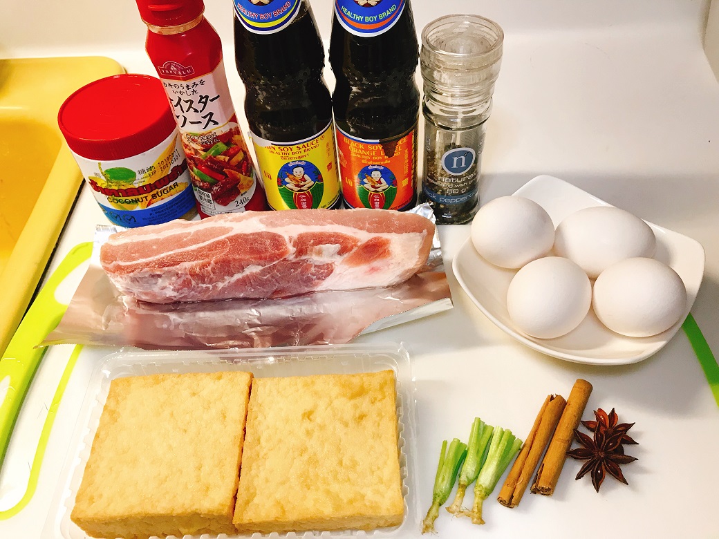 タイ風豚角煮材料