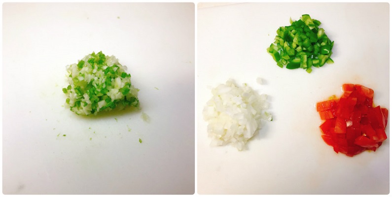 細かく切った野菜