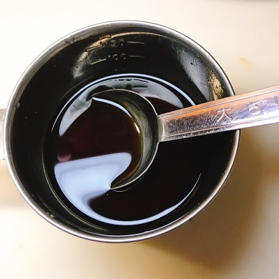混ぜ合わせたオリジナル青椒肉絲タレ