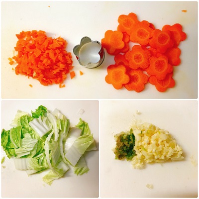 食べやすく切った野菜