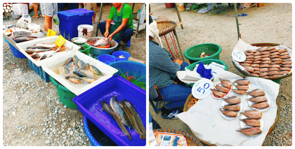 タイ市場の魚屋