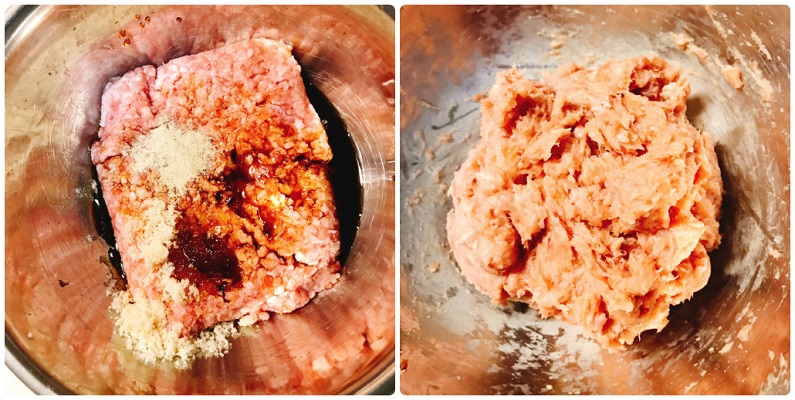 ボウルに入った豚つみれ材料