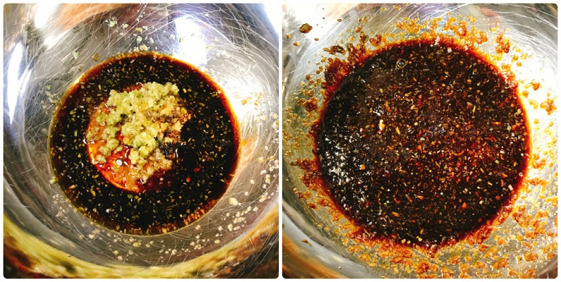 材料を合わせて混ぜたマリネ液