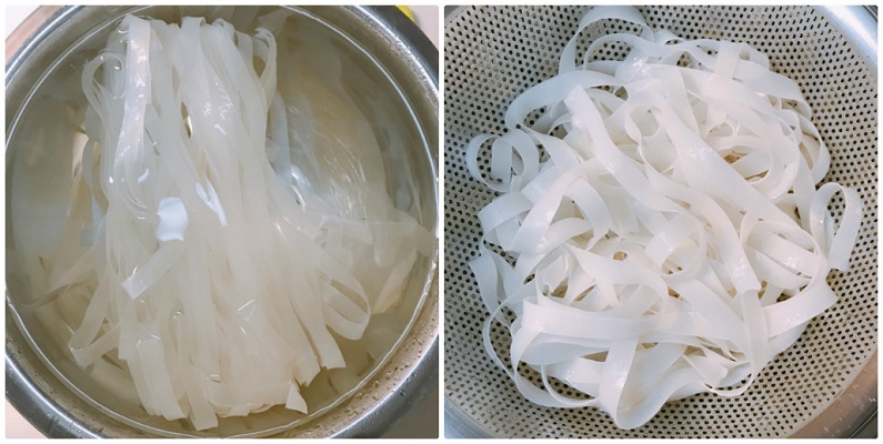 水で戻す米麺