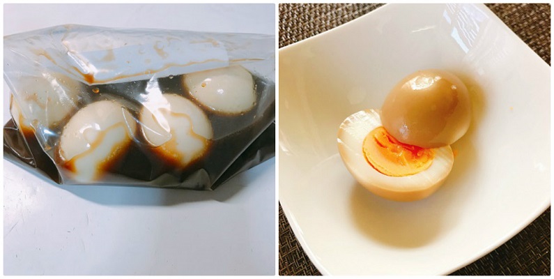 煮汁につけた味玉