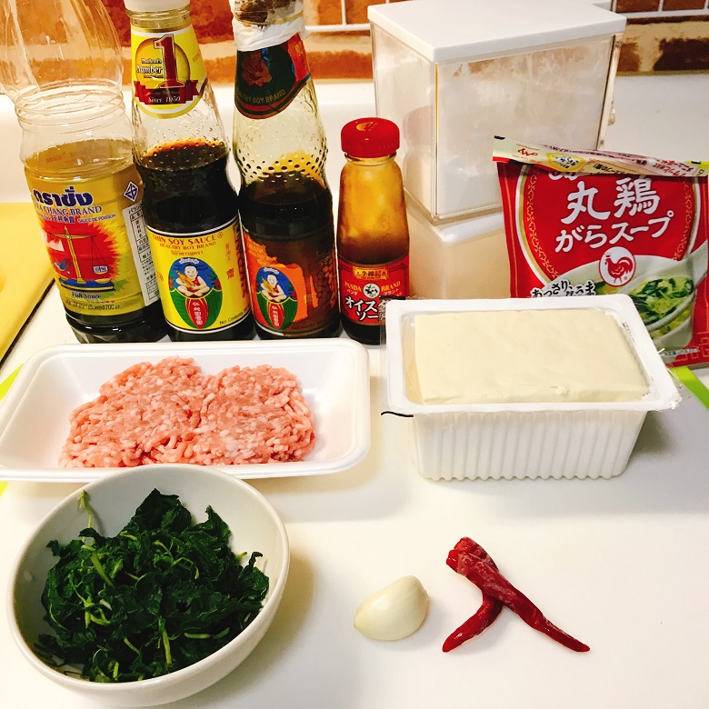 ガパオマーボー材料