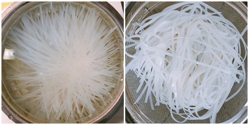 水で戻す米麺