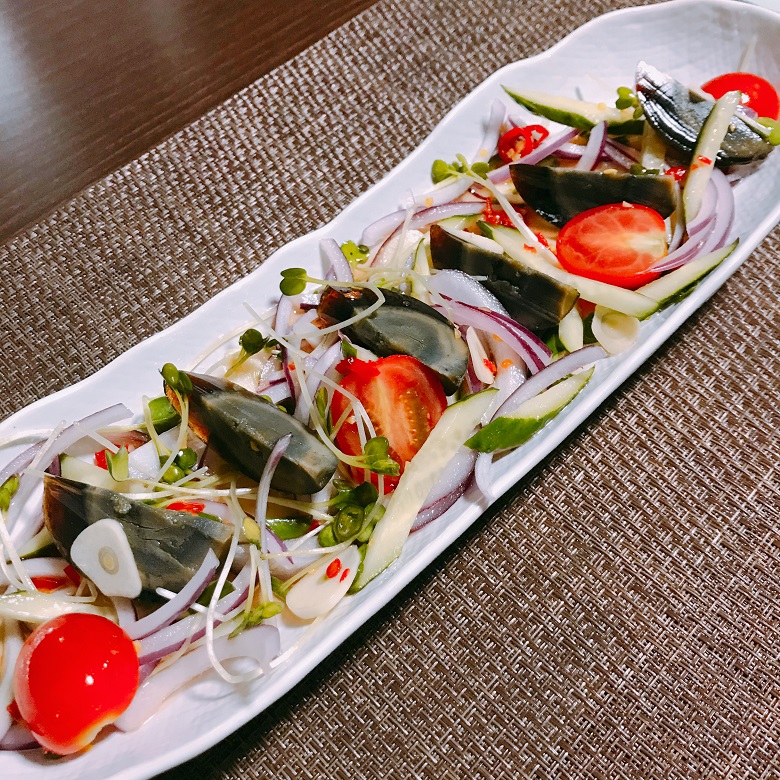 スパイシーピータンサラダ