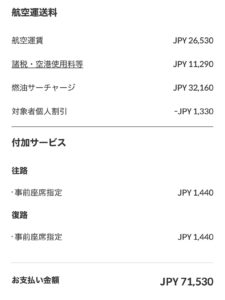 航空券明細